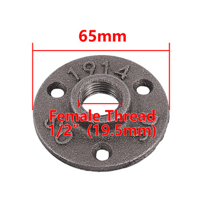 1 τεμ 1" 1/2" 3/4" Διακοσμητική φλάντζα Ελατό σιδερένιο δάπεδο/τοίχο φλάντζα Εξαρτήματα σωλήνων από χυτοσίδηρο Τρεις οπές μπουλονιών Διακόσμηση σπειρώματος BSP