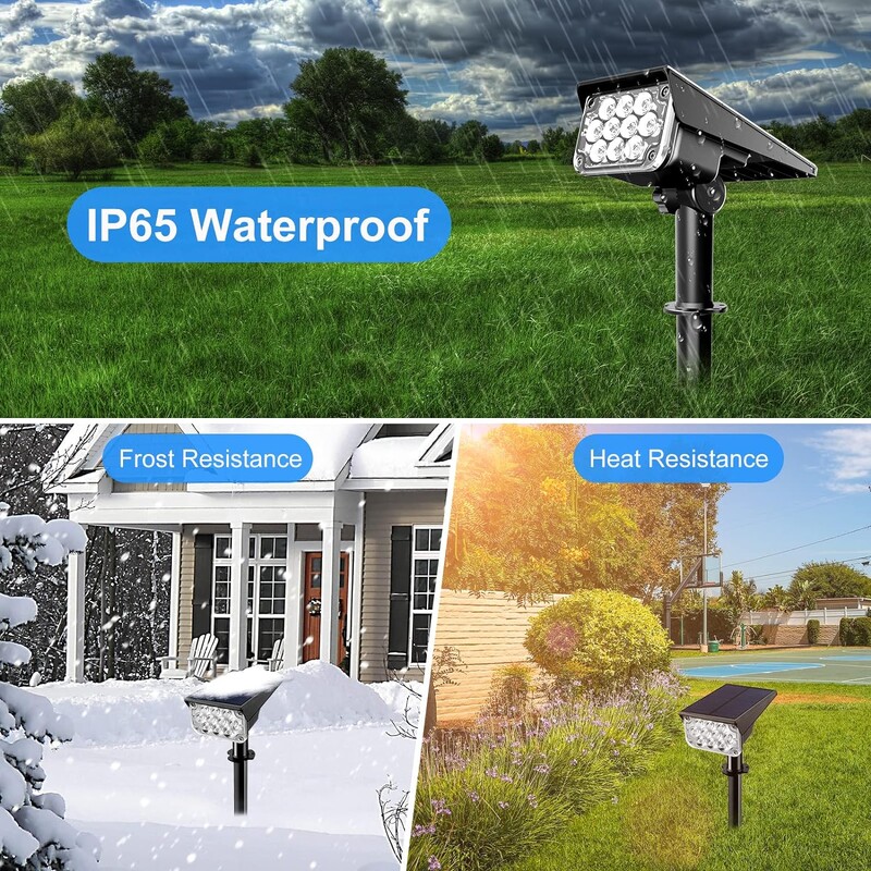 4kom solarni reflektor vanjske vrtne zidne svjetiljke za drveće ulične dekoracije IP65 Vodootporna LED Zelena Landscape Countyard solarna svjetiljka