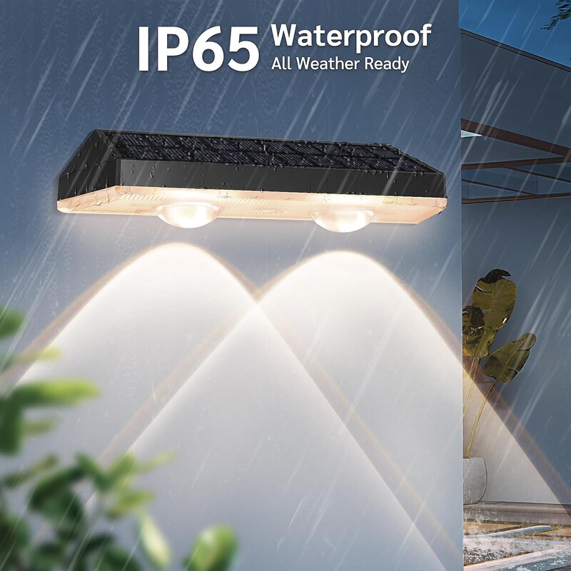 Super svijetla 2 kom solarna svjetla za ogradu RGB i toplo bijela LED solarna svjetla za stepenice Vanjska zidna svjetla IP65 vodootporna dekorativna svjetiljka