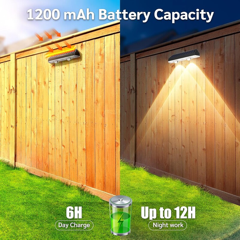 Super svijetla 2 kom solarna svjetla za ogradu RGB i toplo bijela LED solarna svjetla za stepenice Vanjska zidna svjetla IP65 vodootporna dekorativna svjetiljka