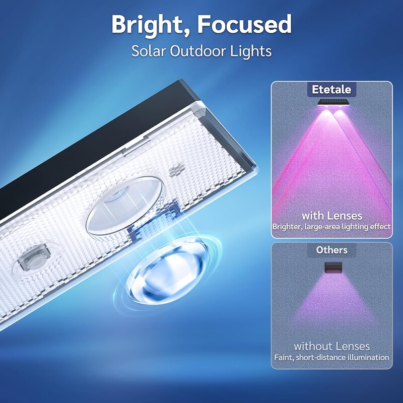 Super svijetla 2 kom solarna svjetla za ogradu RGB i toplo bijela LED solarna svjetla za stepenice Vanjska zidna svjetla IP65 vodootporna dekorativna svjetiljka