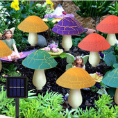 8 Λειτουργίες LED Solar Mushroom Light Διακόσμηση εξωτερικού χώρου κήπου Αδιάβροχο Fairy Light Solar String Pathway Φωτιστικό γκαζόν Φωτιστικό κήπου