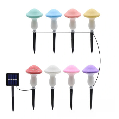 8 Λειτουργίες LED Solar Mushroom Light Διακόσμηση εξωτερικού χώρου κήπου Αδιάβροχο Fairy Light Solar String Pathway Φωτιστικό γκαζόν Φωτιστικό κήπου