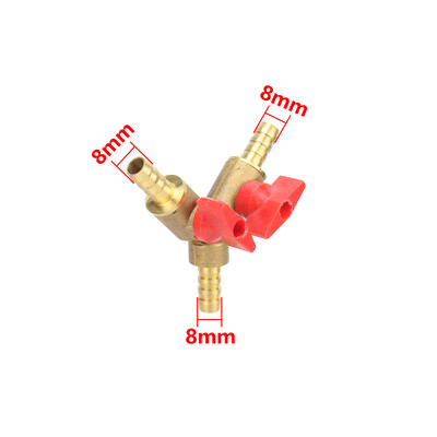 8 mm 10 mm žarna spygliuota Y formos 3 krypčių vožtuvo jungtis vario uždarymo rutulinis vožtuvas sodo drėkinimo akvariumo vandens siurblio adapteris 1 vnt.