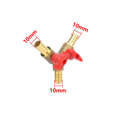 8 mm 10 mm žarna spygliuota Y formos 3 krypčių vožtuvo jungtis vario uždarymo rutulinis vožtuvas sodo drėkinimo akvariumo vandens siurblio adapteris 1 vnt.