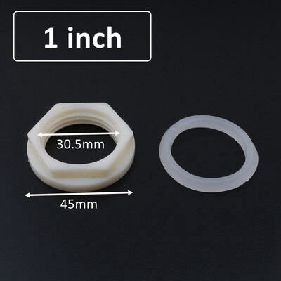 Plastikust 1/2 3/4" 1-tollised keermemutrid aia kastmispistiku jaoks akvaariumi paagi liitmikud 1 tk