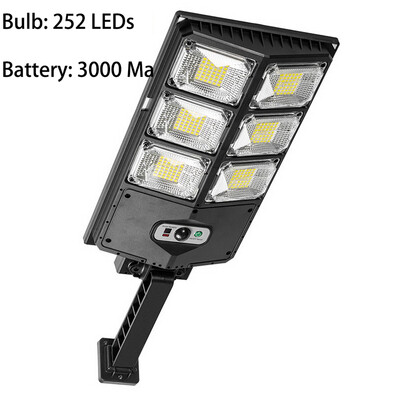 20000 Lumen napelemes lámpák kültéri IP65 vízálló LED utcai fali lámpa PIR mozgásérzékelővel napfény a Garden Yard Street számára
