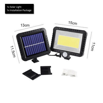Solar Lights kültéri kerti fali lámpa mozgásérzékelő IP65 vízálló energiatakarékos lámpák kültéri udvari utcai verandához stb.