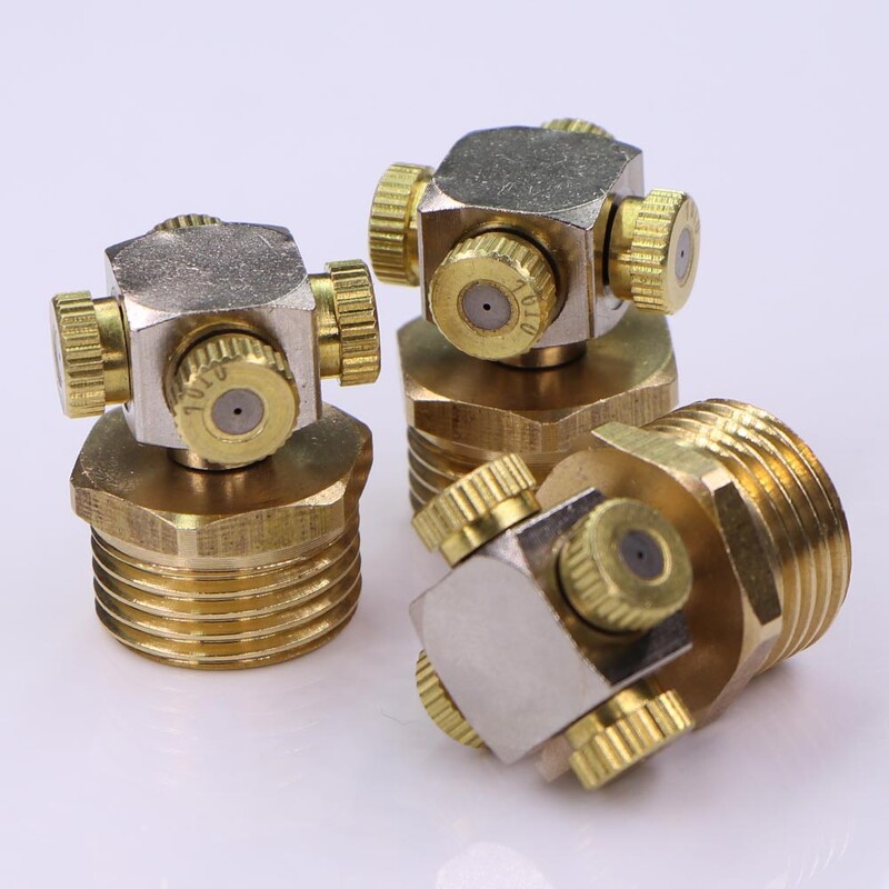 4 rupe 0,1-1,0 mm Fini raspršivač Mlaznica za zamagljivanje 1/2" 20 mm Mjedeni spoj Navodnjavanje Vrt Hlađenje Zalijevanje