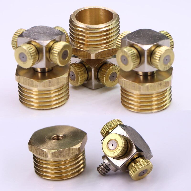 4 rupe 0,1-1,0 mm Fini raspršivač Mlaznica za zamagljivanje 1/2" 20 mm Mjedeni spoj Navodnjavanje Vrt Hlađenje Zalijevanje