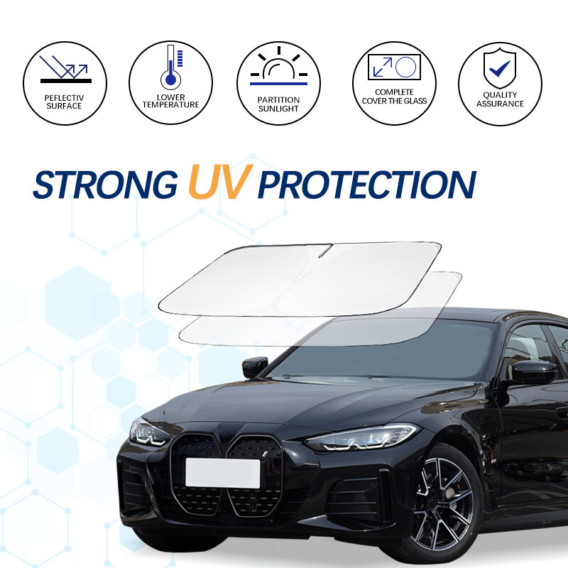 Za BMW I4 G26 2022 2023 Dodaci za sjenilo za vjetrobransko staklo Auto Anti-UV vizir Unutarnja zaštita za prednji prozor Dijelovi folije za sjenilo od sunca