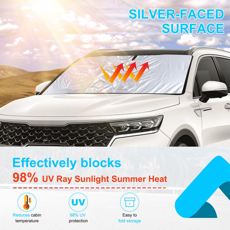 Čelični prsten s memorijom automobila, sjenilo za prednji prozor, navlaka za suncobran za automobil za Kia Carnival 2021-2024.