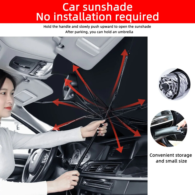 Suncobran specifičan za automobil, artefakt suncobrana, zaštitni kišobran za suncobran Interio, vjetrobransko staklo, suncobrani, vanjski dodaci