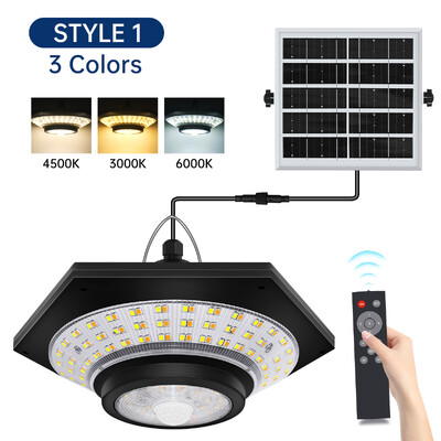 Solar Shed Light Napelemes függőlámpa beltéri kültéri 228/180 LED 1000LM 5 üzemmód távirányítóval a pajta pavilon garázsához