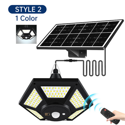 Solar Shed Light Napelemes függőlámpa beltéri kültéri 228/180 LED 1000LM 5 üzemmód távirányítóval a pajta pavilon garázsához