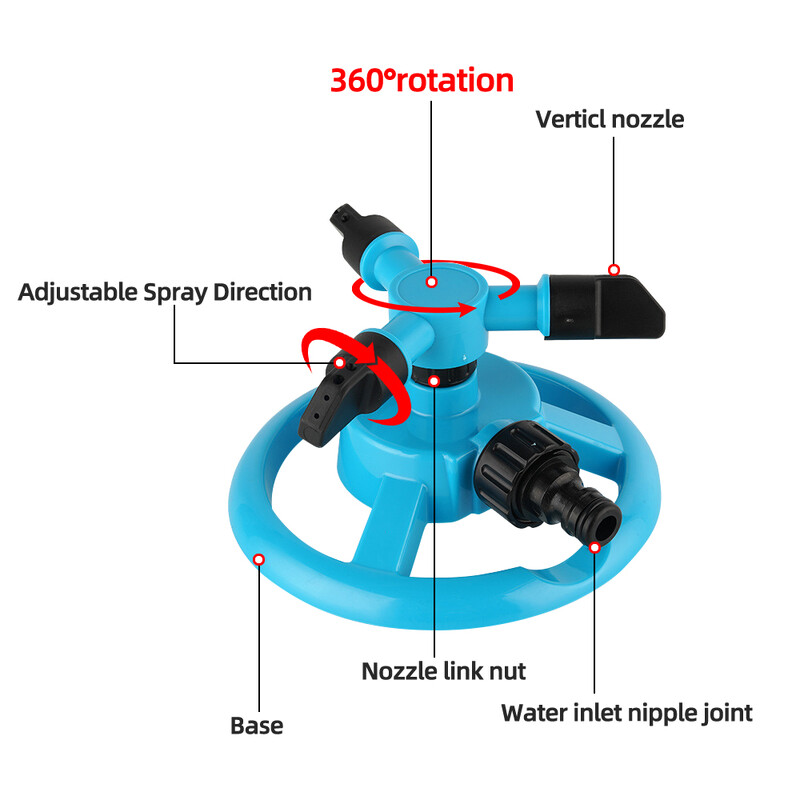 Sustav automatskih rotirajućih vrtnih prskalica za travnjak od 360 stupnjeva Brzo spajanje Rotirajuća mlaznica za travnjak Pribor za navodnjavanje vrta