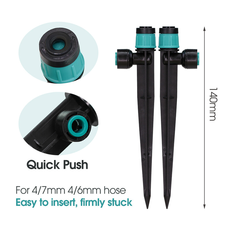 Vrt 0-80L 14CM mjehurić za navodnjavanje Prskalice Drip Emitter Mikro raspršivač Podesivi puni krug 1/4'' 4/6MM Brzi priključak