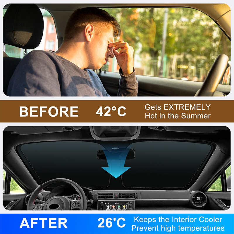 Prednje stražnje vjetrobransko staklo automobila za Subaru BRZ Toyota GR86 2021 2022 2023 2024 Vizir vjetrobransko staklo sklopivi UV zaštita