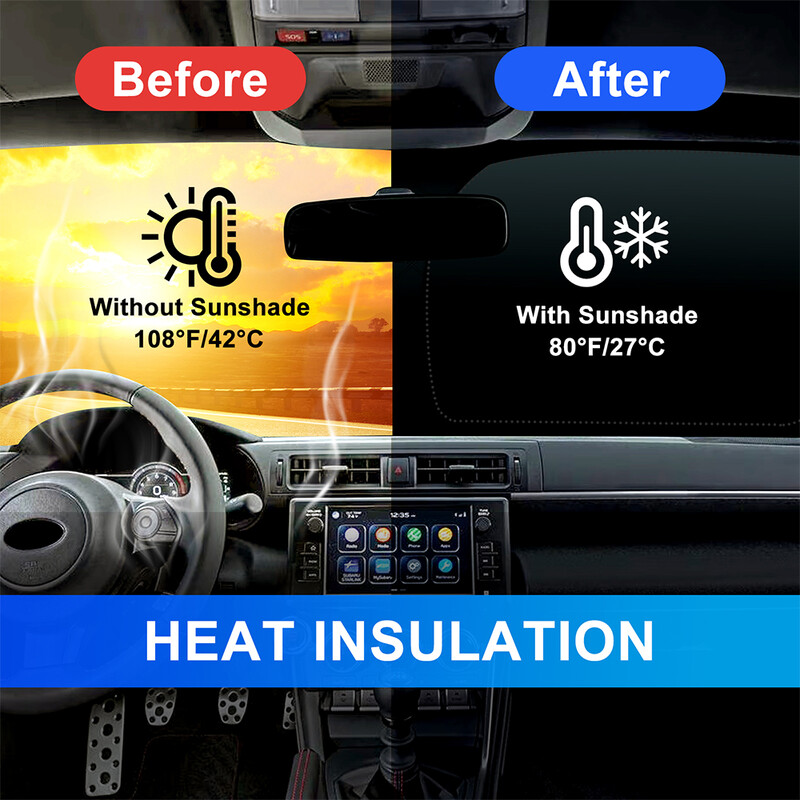 Prednje stražnje vjetrobransko staklo automobila za Subaru BRZ Toyota GR86 2021 2022 2023 2024 Vizir vjetrobransko staklo sklopivi UV zaštita