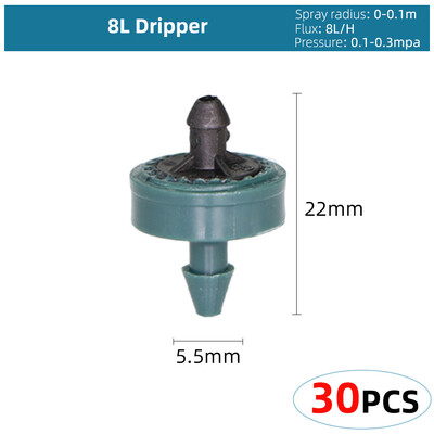 Variety Style Garden Drip Irigation Dripper Σταθερός εκπομπός αντιστάθμισης πίεσης ροής 1/4`` Ακροφύσιο διάθλασης ποτίσματος ψεκαστήρων