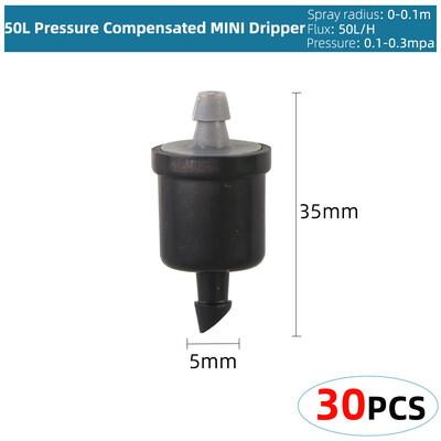Variety Style Garden Drip Irigation Dripper Σταθερός εκπομπός αντιστάθμισης πίεσης ροής 1/4`` Ακροφύσιο διάθλασης ποτίσματος ψεκαστήρων