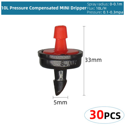 Variety Style Garden Drip Irigation Dripper Σταθερός εκπομπός αντιστάθμισης πίεσης ροής 1/4`` Ακροφύσιο διάθλασης ποτίσματος ψεκαστήρων