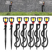 5PCS 360° Rotary Micro Sprinkler 21cm Stake Adjustable Flux Garden Lawn Θερμοκήπιο Πότισμα Ακροφύσιο Πότισμα Big Wheel