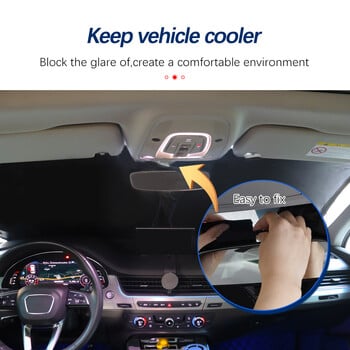 Για το Toyota Aqua Windshield Sun Shade Sunshade Sun Shade Protector Πτυσσόμενα μπλοκ Ακτίνες UV Keep Car Cooler