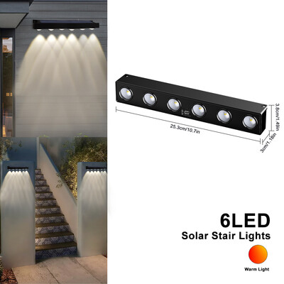 Kültéri LED napelemes fali lámpa Kerti táj világítás 4/6/8 LED vízálló fényes napelemes címlámpák vízálló udvar utca