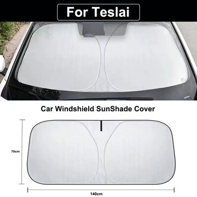 Auto vējstikla saulessarga pārsegs priekš Tesla Model 3/ Y/ S/ X Roadster Cybertruck Anti UV Car Accessories