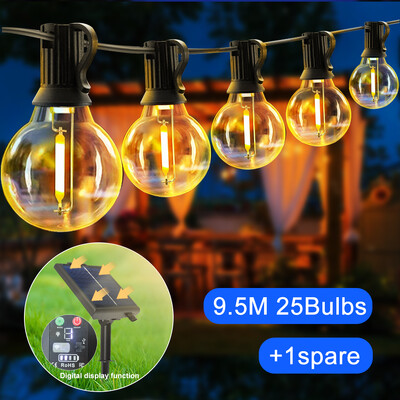Napenergiával működő kültéri lámpafüzérek