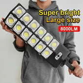 250 W-os napelemes lámpák kültéri vízálló 8000 LM LED-es Flood Lights mozgásérzékelő távirányítós 3 üzemmódú utcai lámpával az udvari kerti ösvényhez