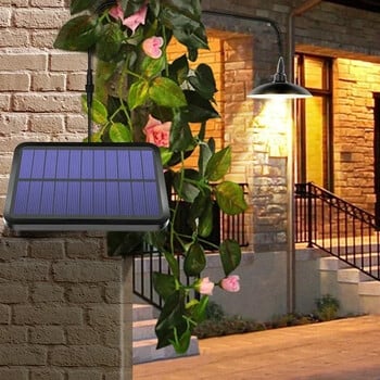 2/1 Head Solar Pendant Light Remote Outdoor Lamp Αδιάβροχο Power Κήπος Πολυέλαιος Εσωτερική αυλή κήπου υπόστεγο αχυρώνα LED με τηλεχειριστήριο