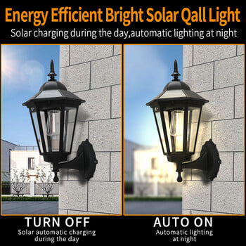 1PC Retro Landscape Solar Pathway Light Λάμπες με νήματα βολφραμίου Εξωτερικός κήπος Δάπεδο δρόμου Διακοσμητικά ηλιακά φώτα κήπου Led