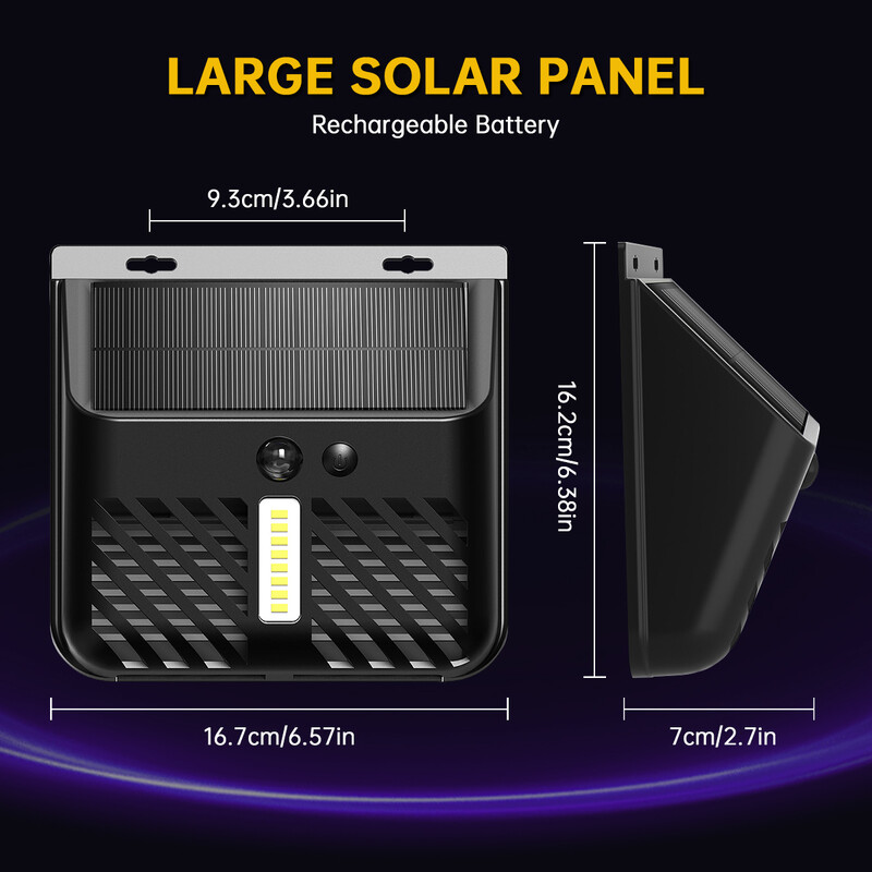 Solarno svjetlo Solarni uređaj za uništavanje insekata na otvorenom protiv komaraca sa senzorom pokreta Vodootporna zamka za muhe na solarni pogon za zid u vrtu