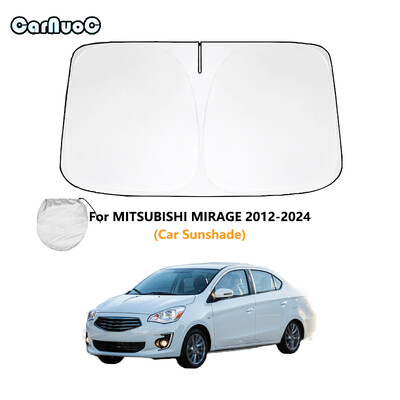 Για το MITSUBISHI MIRAGE 2012-2024 Αλεξίπτωτο αυτοκινήτου Μπροστινό πίσω παράθυρο μεμβράνη κάλυμμα γείσου παρμπρίζ Προστατευτικό ανακλαστήρα UV