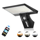 Solar OutdoorLights Αισθητήρας κίνησης με χειριστήριο 90LED 3 Color 4Modes Security Flood Αδιάβροχο φως για Βεράντα αυλή κήπου