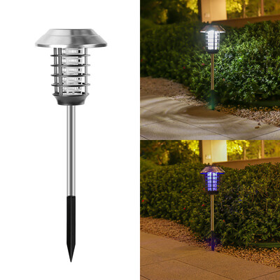 8 LED ηλιακά φώτα εξωτερικού χώρου, Λάμπα κουνουπιών εξολόθρευσης εντόμων, 3 ΣΕ 1 Φωτισμός ασφαλείας και αδιάβροχο για αυλή, αίθριο, κήπο, τοπίο