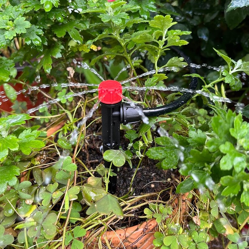 Emiteri za navodnjavanje kapanjem, podesivi s kolcem za 1/4" cijevi za navodnjavanje kapanjem, kapaljke za navodnjavanje za vrtni sustav za navodnjavanje