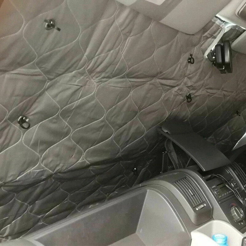 Suncobran Trodijelni komplet Suncobran za unutrašnjost automobila Višeslojna aluminijska folija prekrivena vodootpornim pamukom i zaštitom od sunca