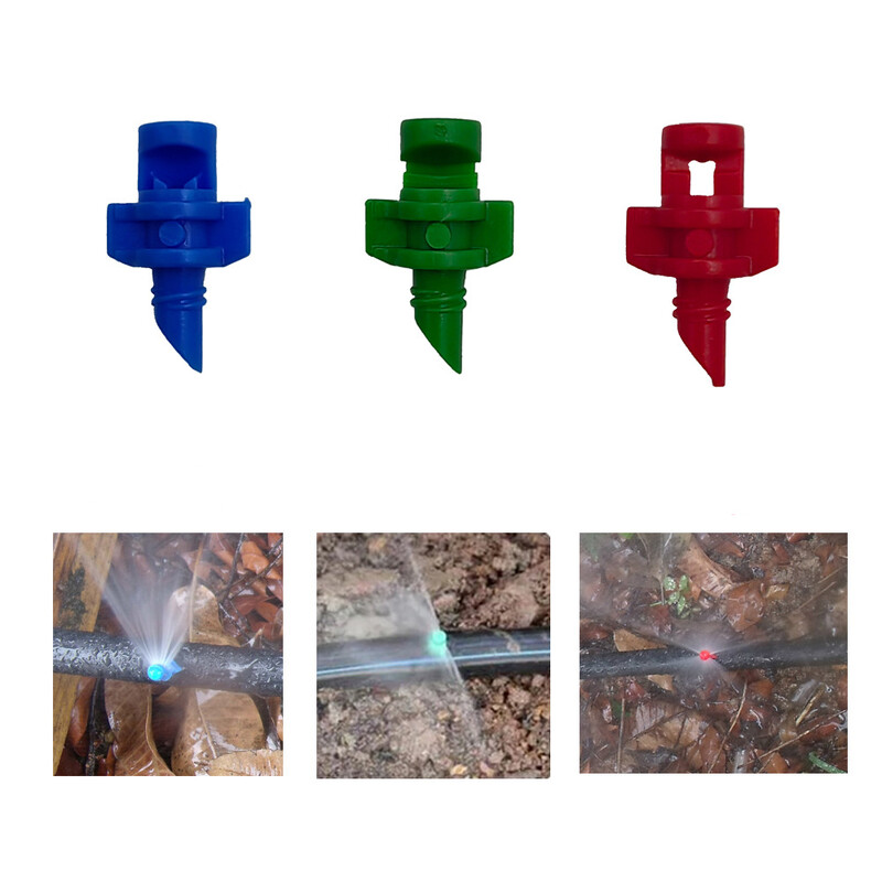 100 DB 90/180/360 fokos egyszerű fénytöréses locsoló menetes csatlakozó műanyag permetező kerti öntözőköd fúvóka