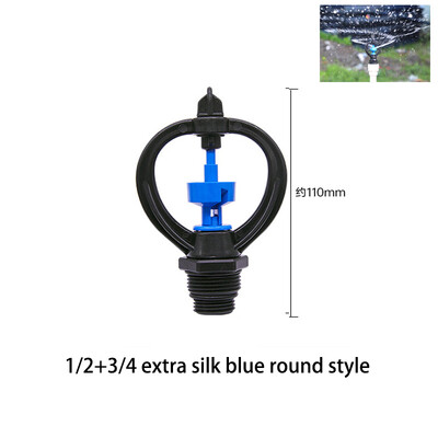 1 db 360 fokos automatikus forgó öntözés öntözés kerti pázsit forgó locsoló 1/2" 3/4" szálszóró fúvóka