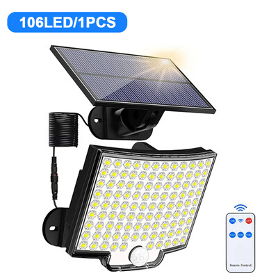 Solarna svjetla Vanjski vodootporan 106/234LED solarni senzor kretanja Reflektor 3 načina osvjetljenja Solarna sigurnosna svjetiljka Garažna ograda