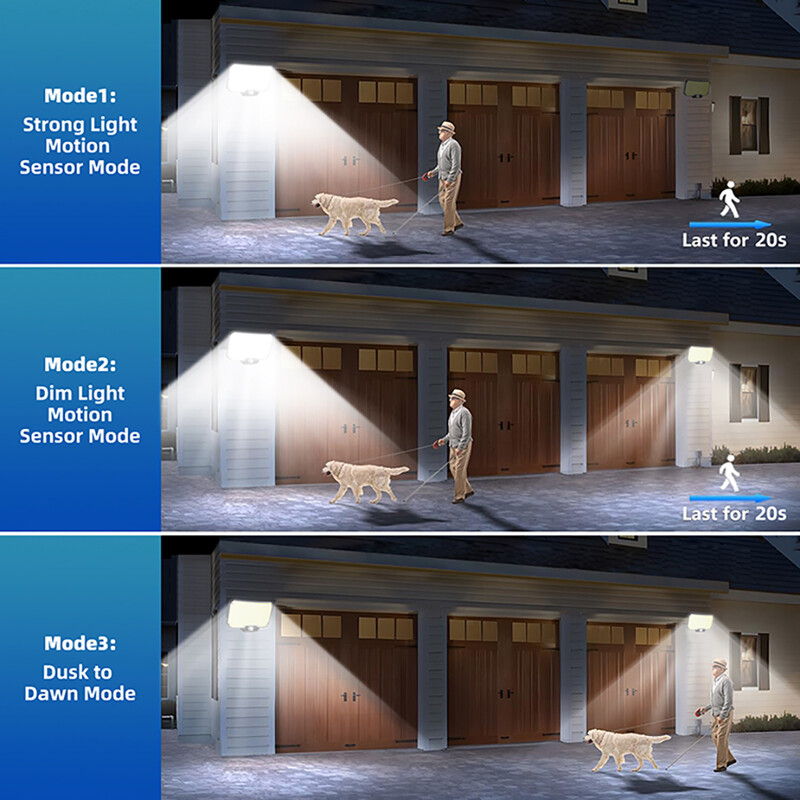 Solarna svjetla Vanjski vodootporan 106/234LED solarni senzor kretanja Reflektor 3 načina osvjetljenja Solarna sigurnosna svjetiljka Garažna ograda