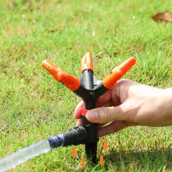 Garden Sprinkler Αυτόματη περιστροφή 360 μοιρών εκτοξευτήρα γκαζόν για κάλυψη μεγάλων επιφανειών - Ρυθμιζόμενο βαρύ σύστημα ποτίσματος κήπου