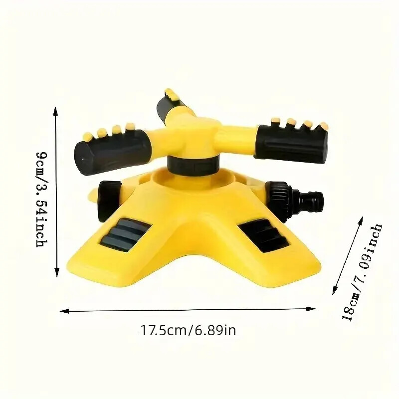 360 fokos automatikus forgó locsolófej óvodai öntözéshez, forgó háromutas locsoló sorozatú locsolófej