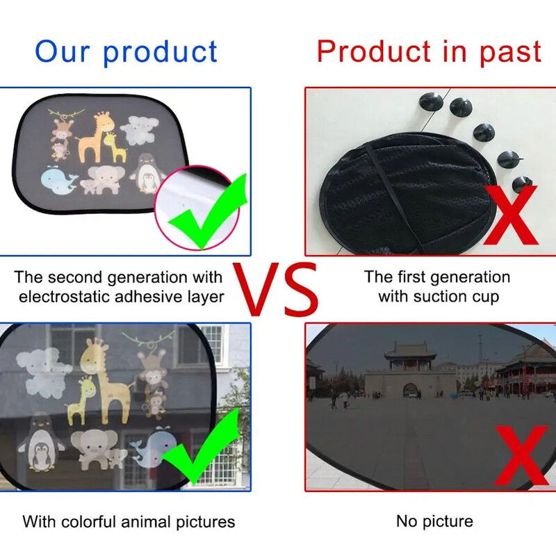 Univerzális autós napernyő oldalsó ablak szélvédő tetőablak gyerekeknek felnőtteknek adszorpciós napernyő burkolat