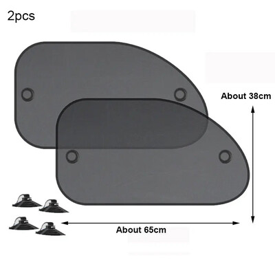 SEAMETAL 2PCS Poklopac za suncobran za prozore automobila Štitnik za sunce UV zaštita Automatski prednji stražnji crni prozorski zastor Ljetni dodaci za automobil