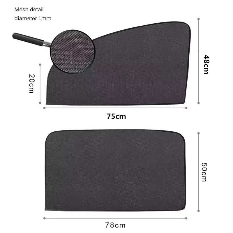 Mágneses autós napellenző UV védelem autófüggöny autóablak napernyő oldalablak nyári védőfólia hálós napellenző
