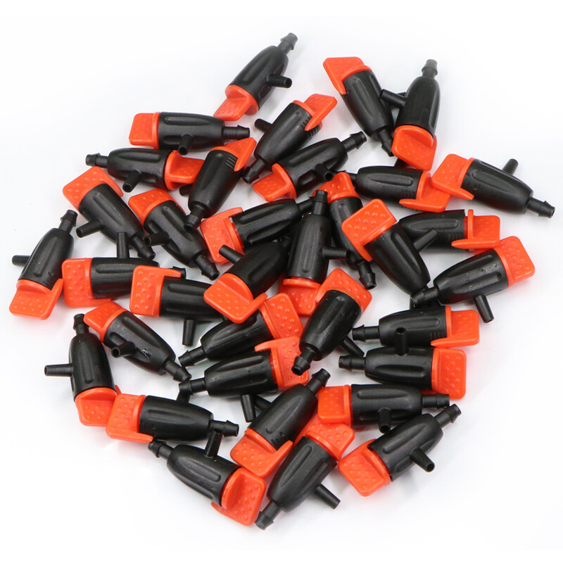 10/20db Kerti állítható csepegtető 1/4" mikro csepegtető öntözési kibocsátó bonsai cserepes gyephez 4/7mm öntözőtömlő öntözőszerszám